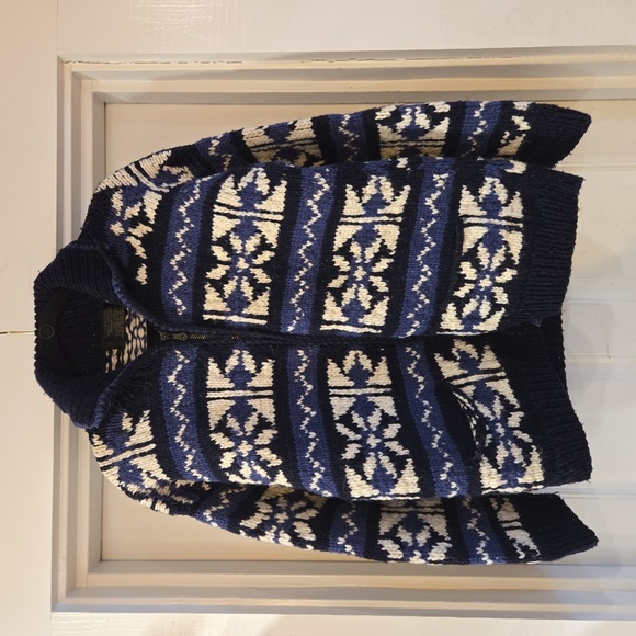 VTG Octavalo Native American Wool Full Zip Cardigan Sweater Jacket Size Small - Picture 8 of 10